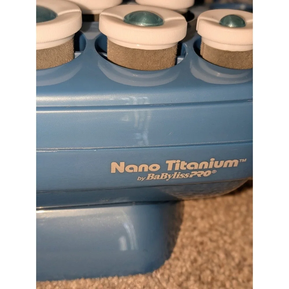 BaBylissPRO Nano Titanium 20 Roller Professional Hot Roller Hair Setter Blue - Picture 4 of 10
